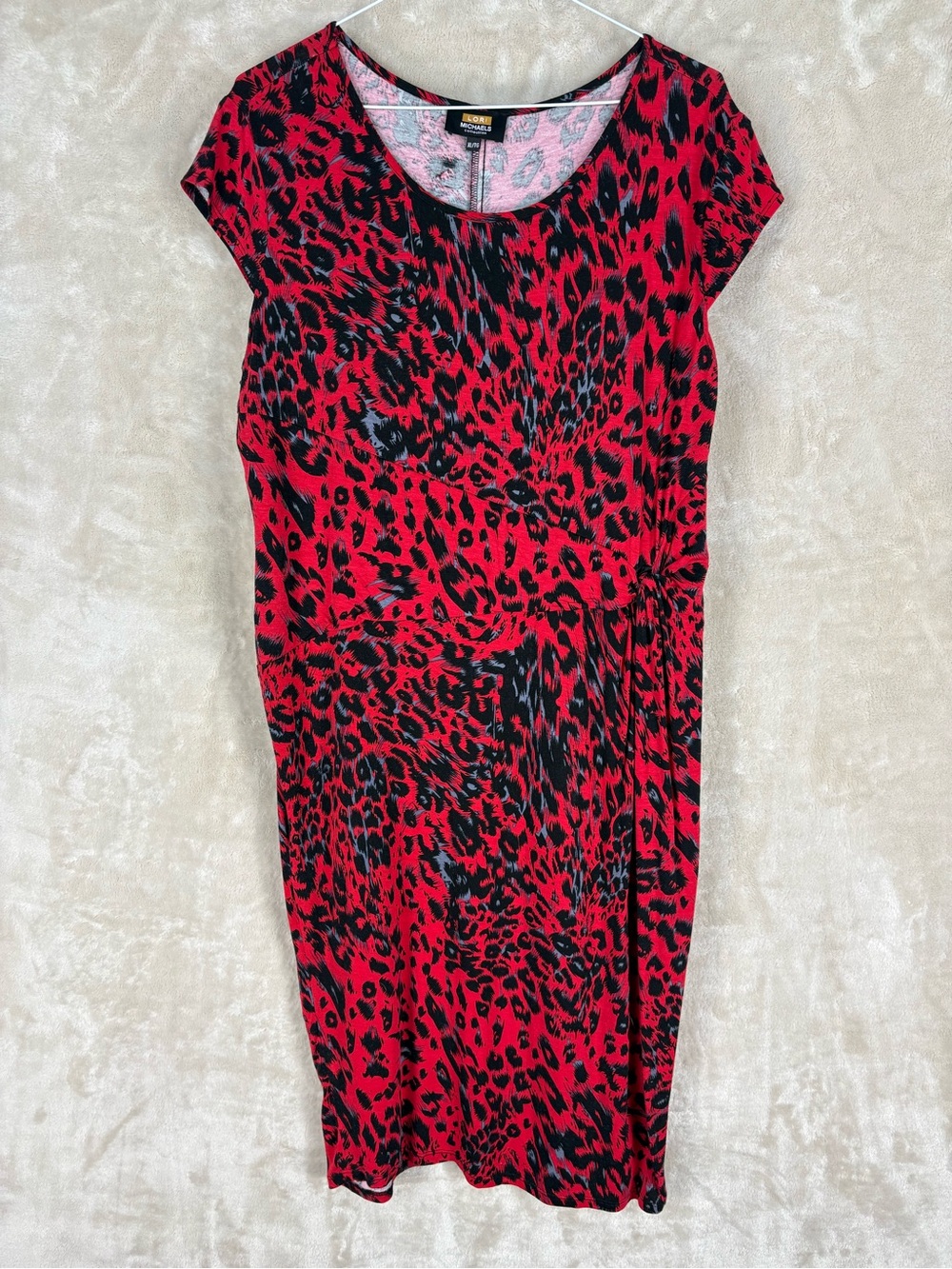 Michaels Red and Black Leopard Print Girls' Casual Dress